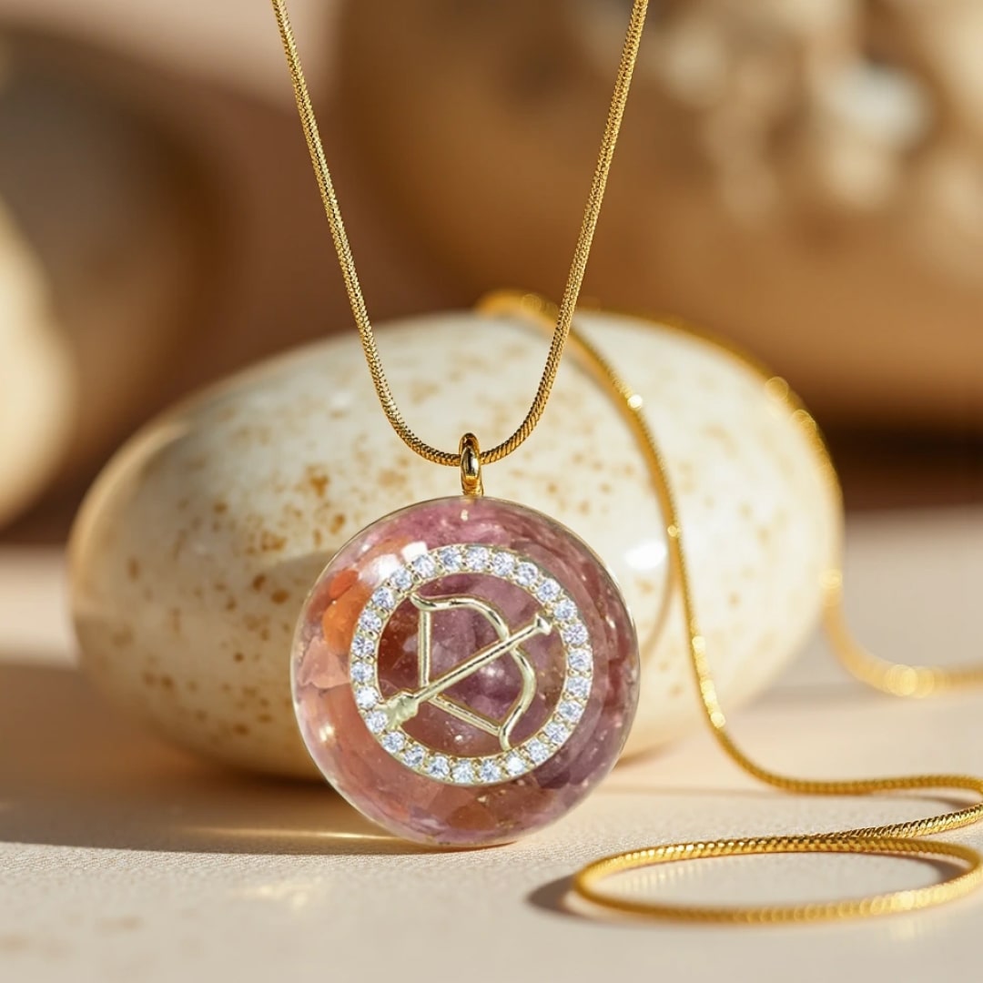 Orgonite Pendant "Astrological Sign" in Stone Chips