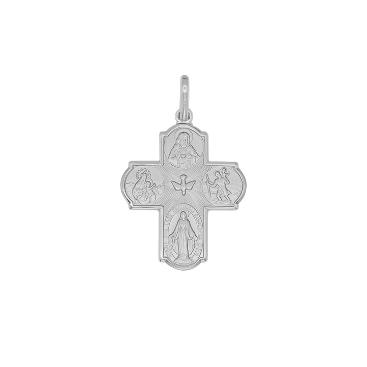 SCAPULAR - CROSS PENDANT - METAL