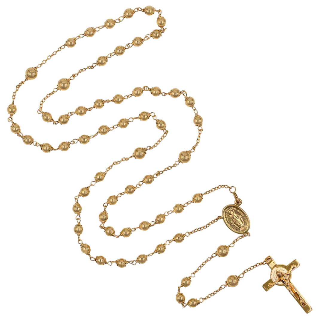 ST BENEDICT ROSARY - GOLD
