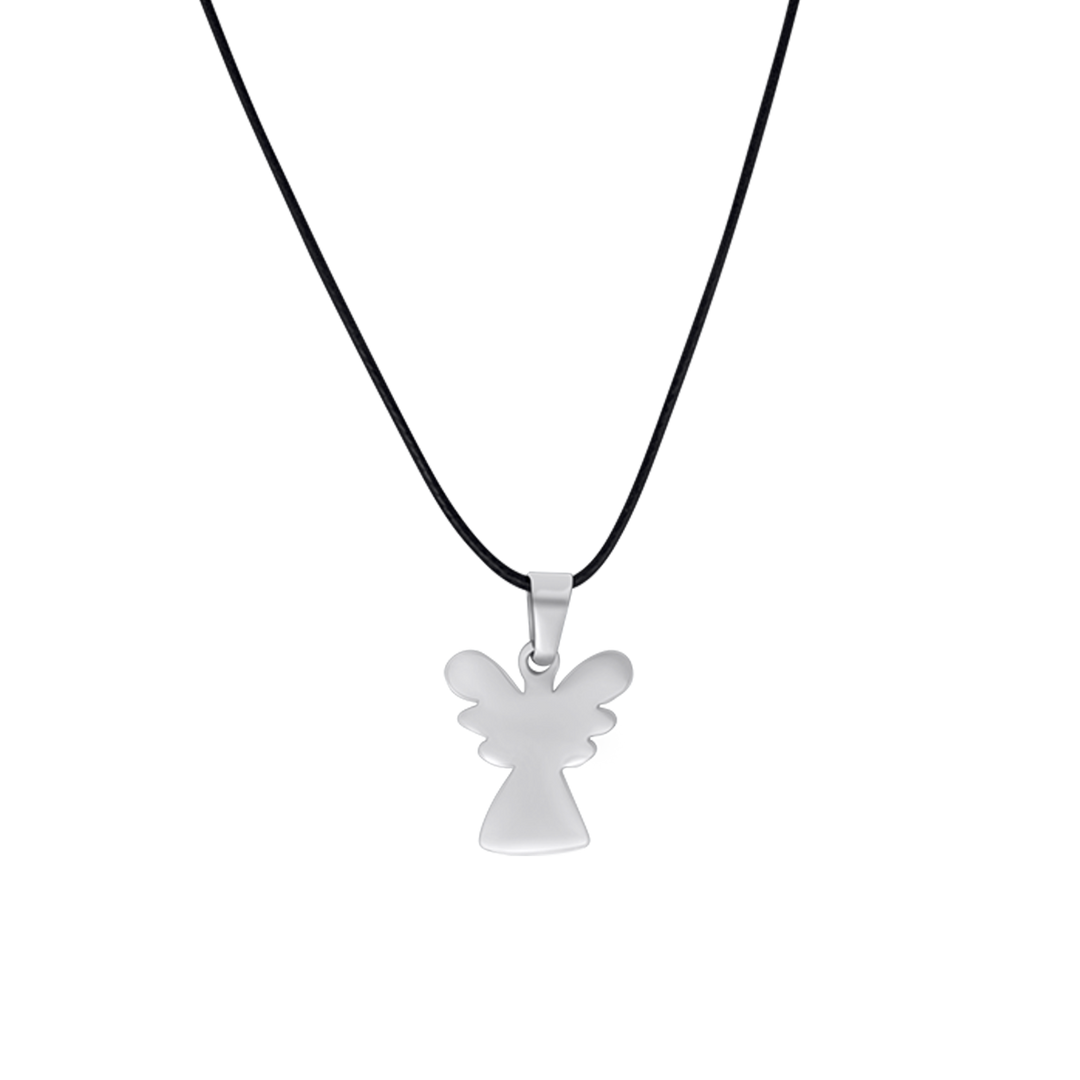 ANGEL NECKLACE - RUBBER CORD AND STEEL