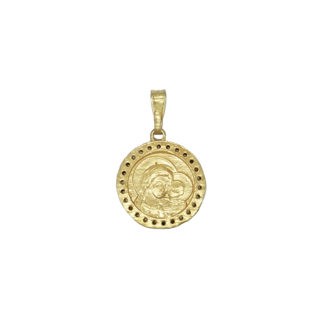 POPE LEO XIV - MEDAL - GOLD PLATED SILVER AND ZIRCONIA
