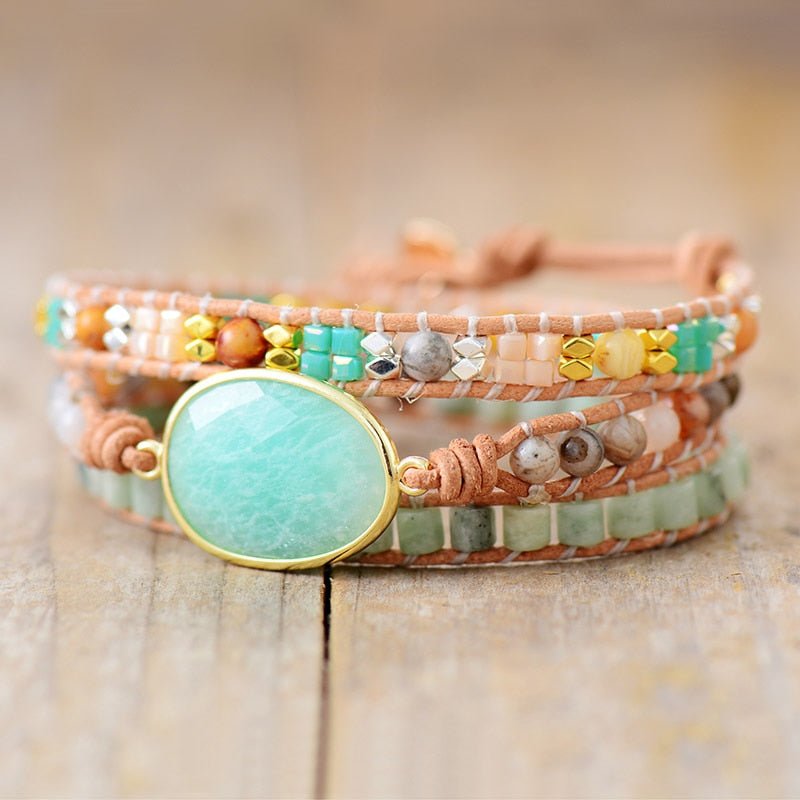 Bracelet Wrap "Softness of Amazonite"