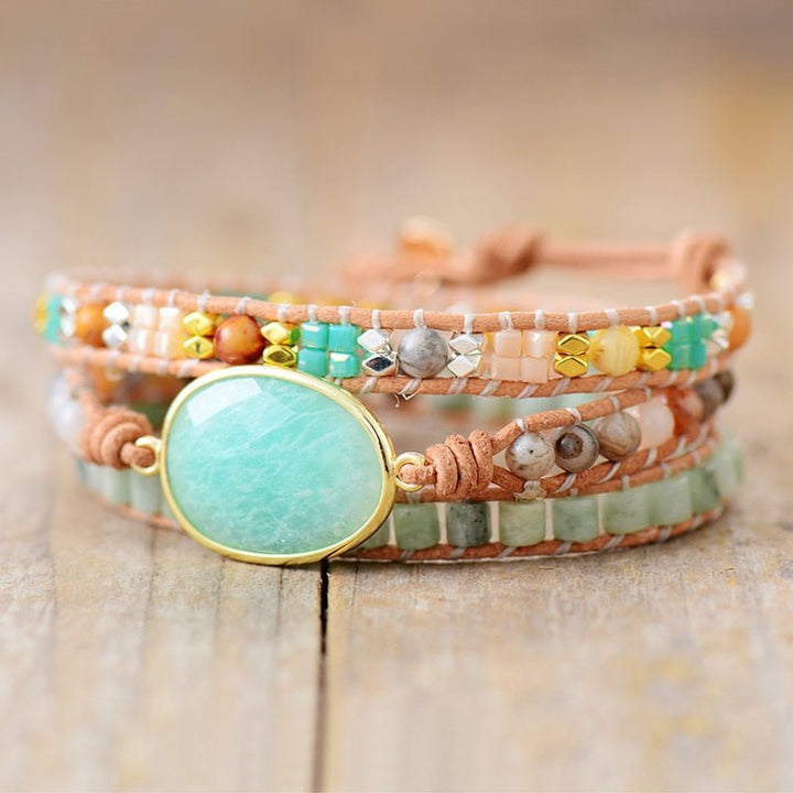 Bracelet Wrap "Softness of Amazonite"