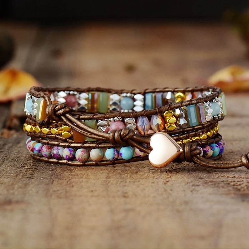 "Softness of the Heart" Rhodochrosite Wrap Bracelet
