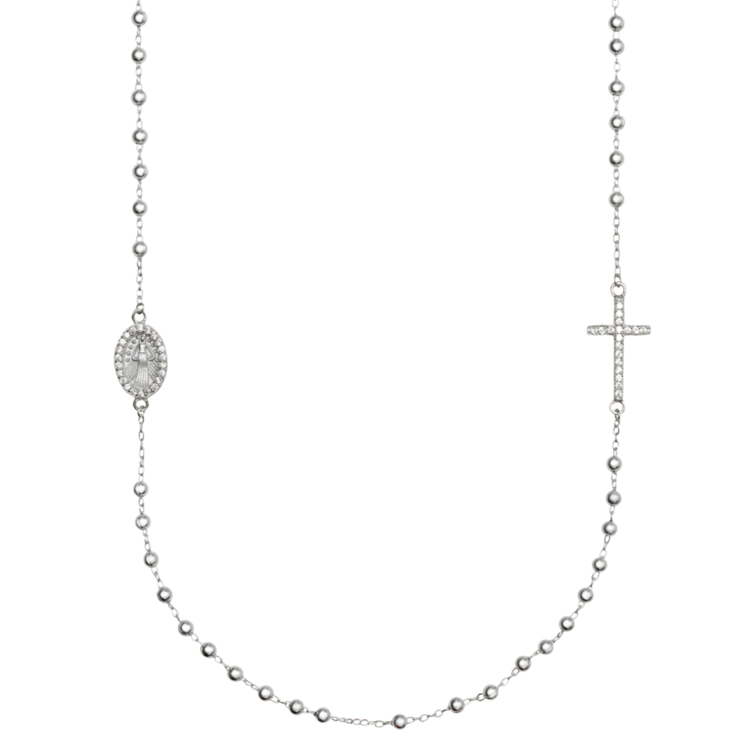MIRACULOUS CROSS - NECKLACE - SILVER