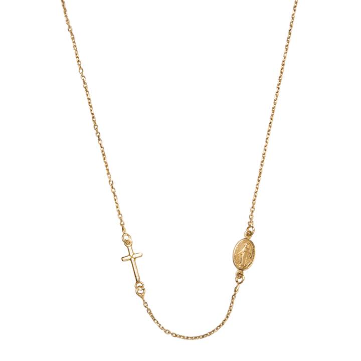 MIRACULOUS CROSS - NECKLACE - VERMEIL SILVER