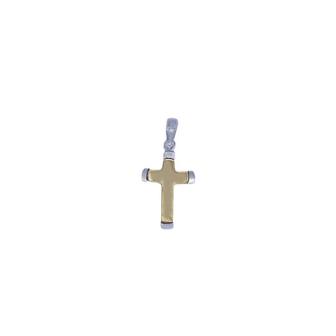 CROSS PENDANT - BICOLOR GOLD