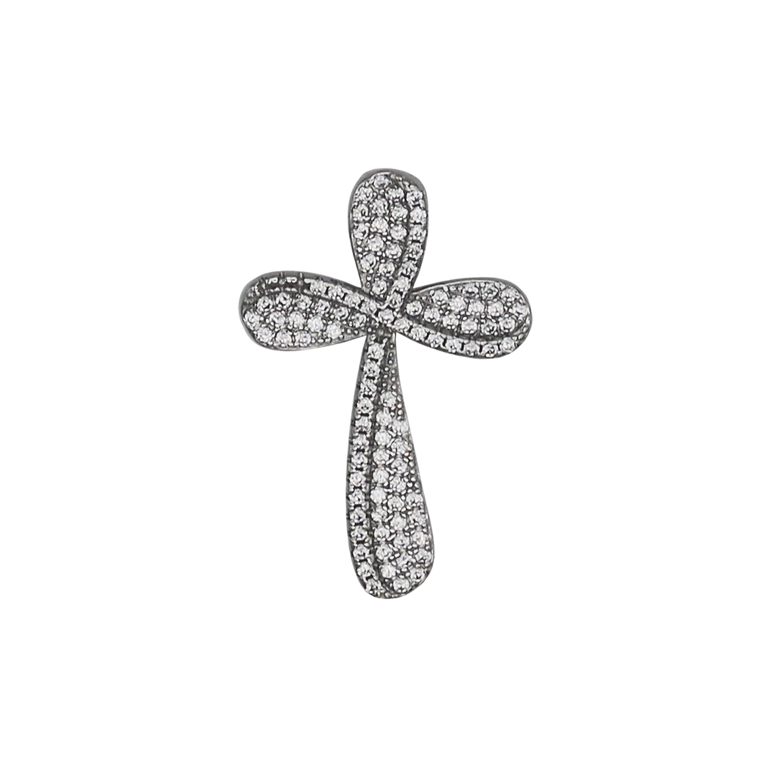 CROSS PENDANT - SILVER AND ZIRCONIA