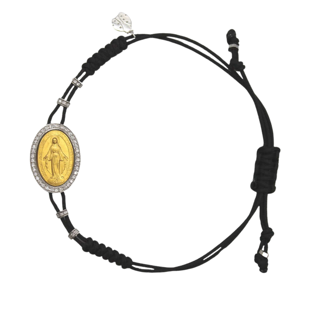 MIRACULOUS MEDAL BRACELET - GOLD AND DIAMONDS