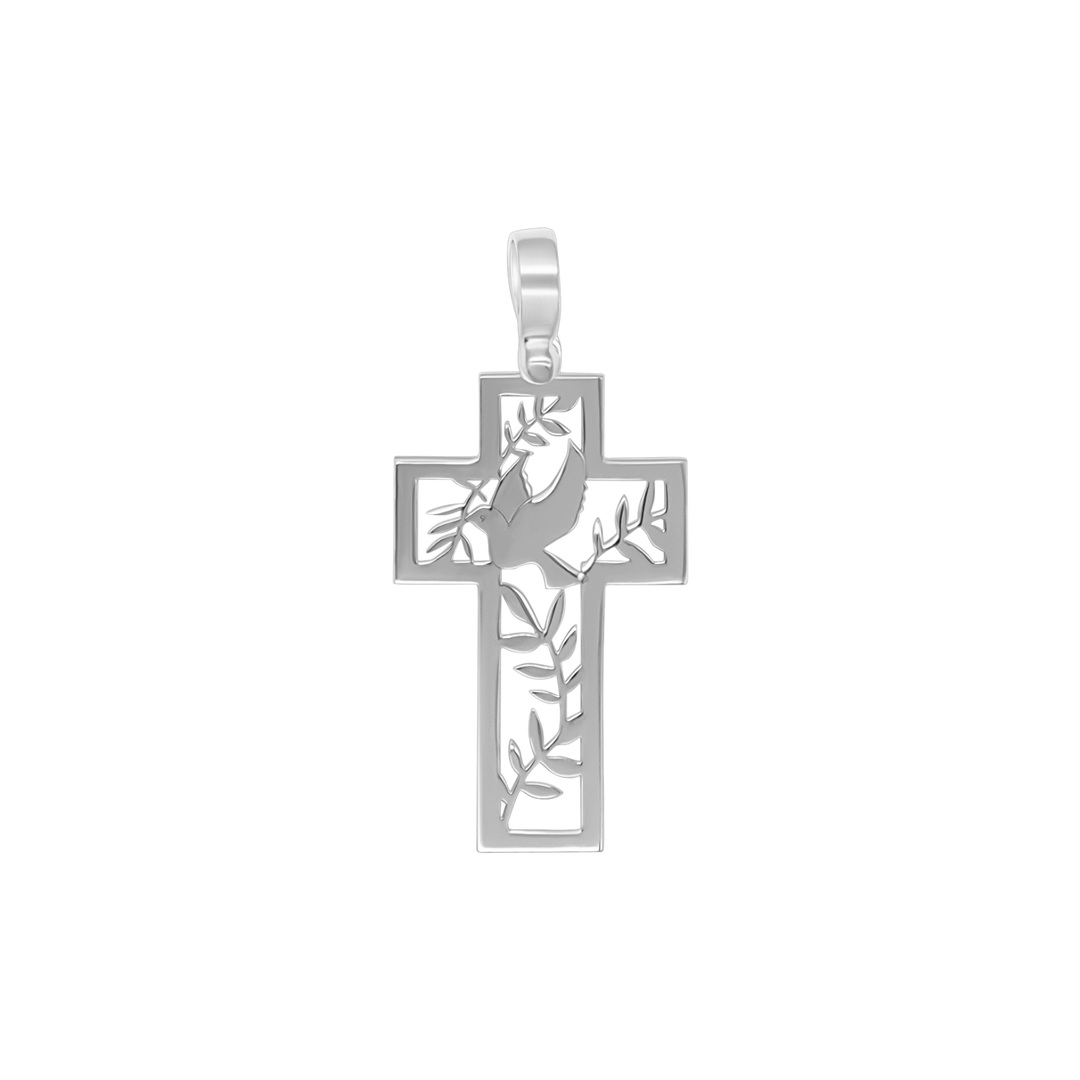 DOVE OF PEACE - CROSS PENDANT - SILVER