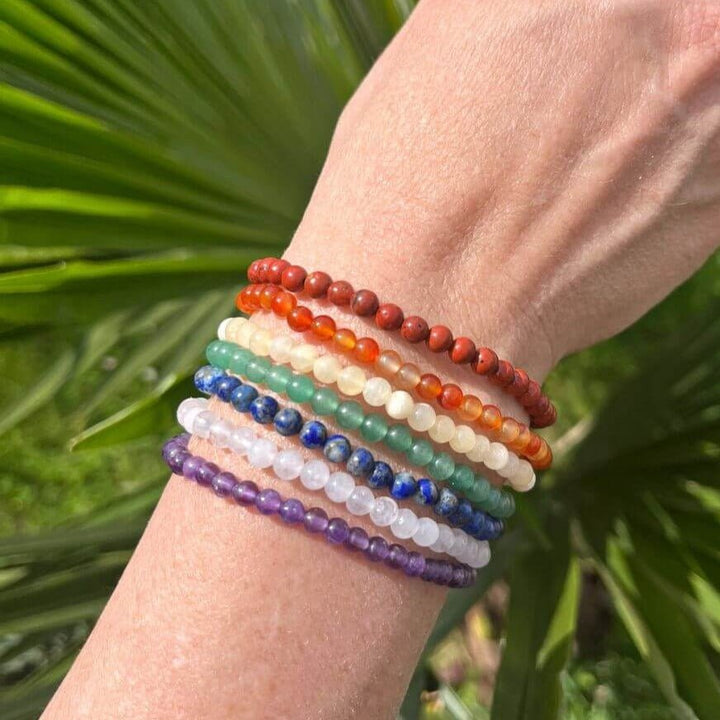 "Opening of the 7 Chakras" Natural Stone Bracelet Set