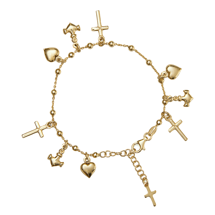 FAITH HOPE AND CHARITY - BRACELET - VERMEIL SILVER
