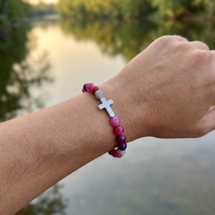 Free Today : Rose Garden Cross Bracelet
