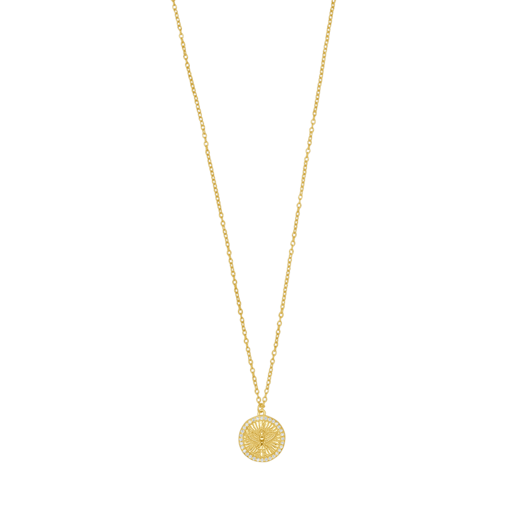 HOLY SPIRIT NECKLACE - GOLDEN SILVER