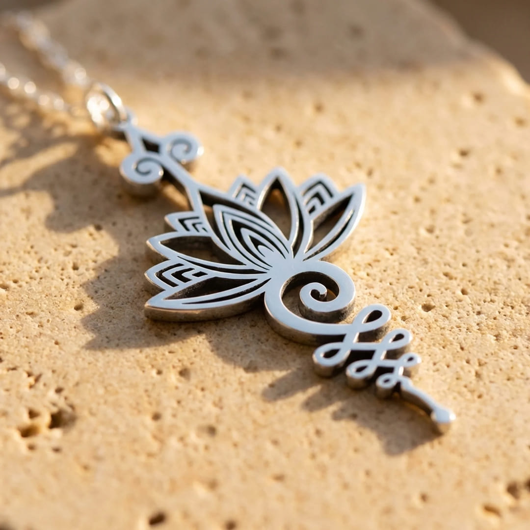 "Lotus Unalome" Pendant