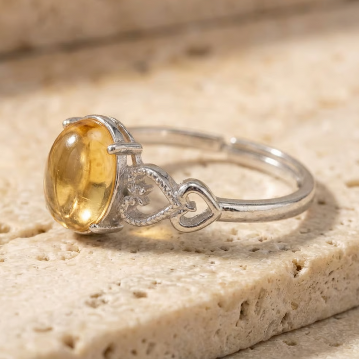 Adjustable Ring "Joy & Abundance" in Citrine