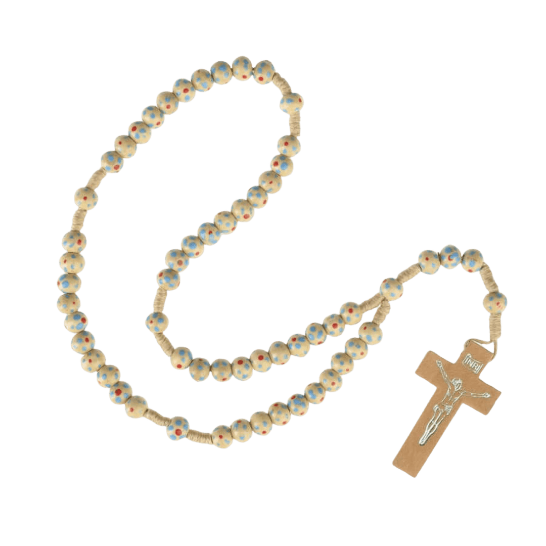 KINDER ROSARY - NATURAL WOOD