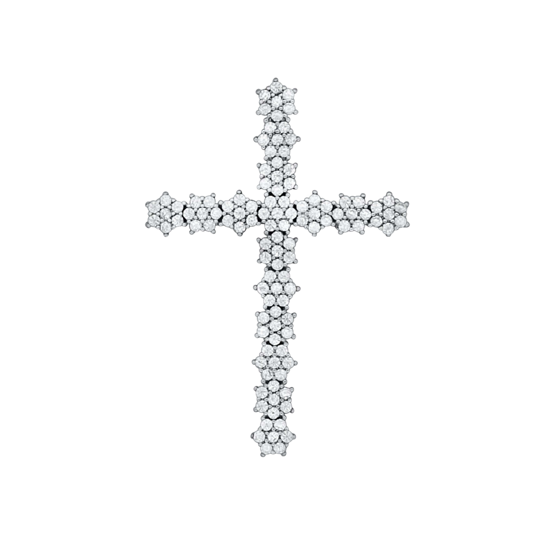 CROSS PENDANT - SILVER AND ZIRCONIA