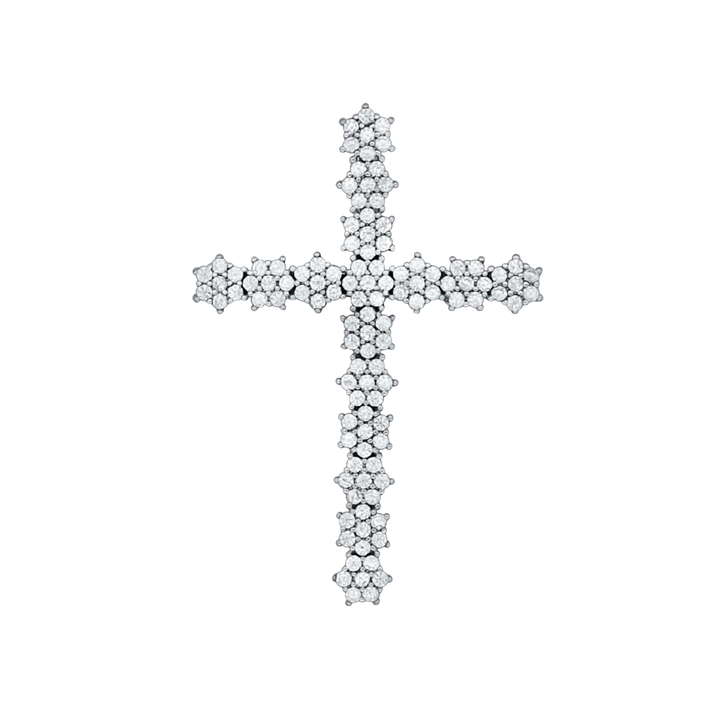 CROSS PENDANT - SILVER AND ZIRCONIA