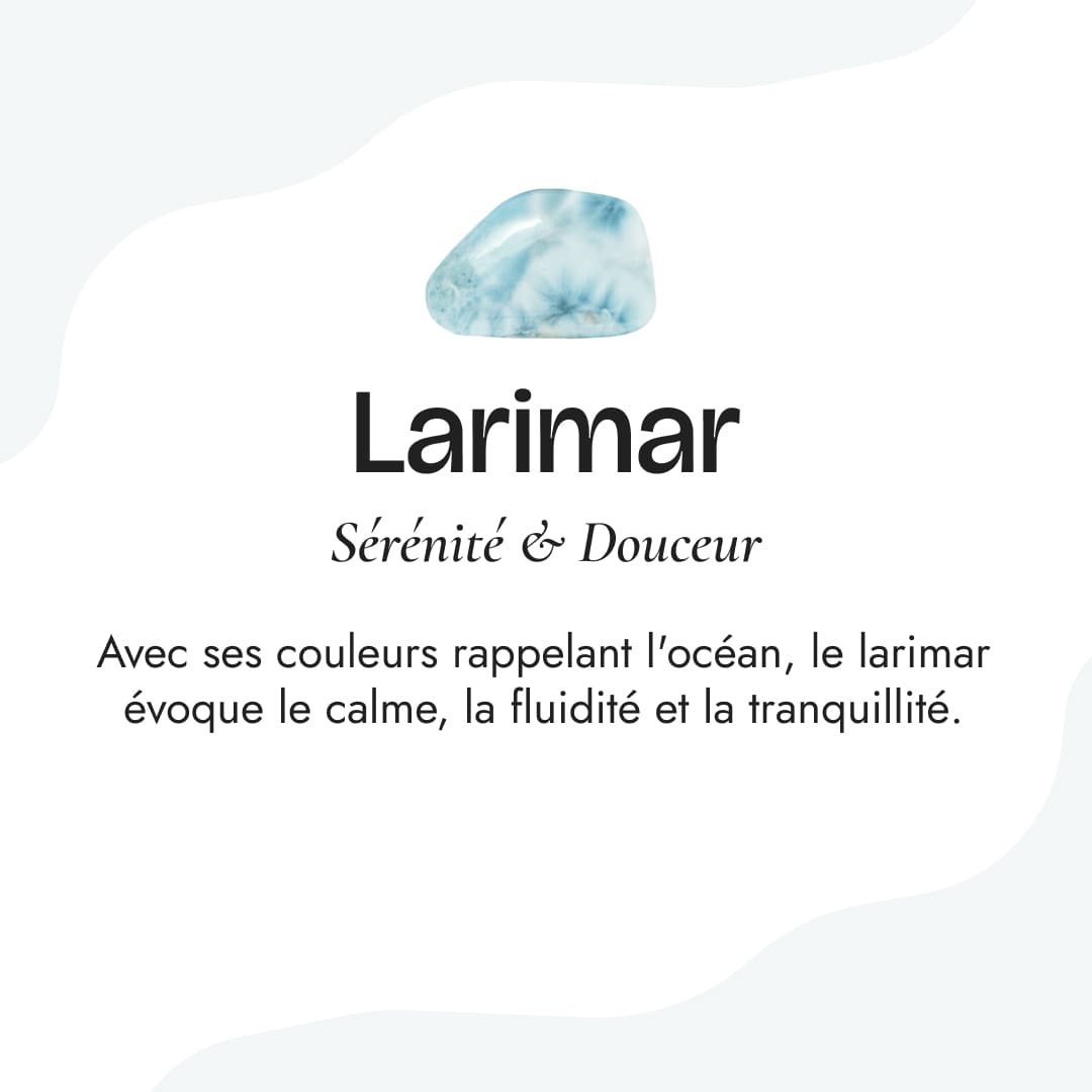 Adjustable Ring "Inner Lagoon" in Larimar Stone