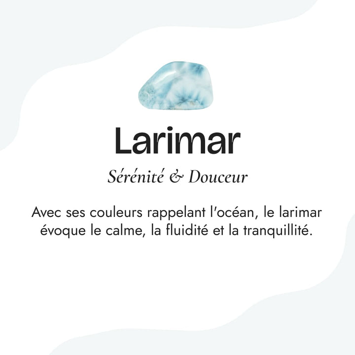 Adjustable Ring "Inner Lagoon" in Larimar Stone