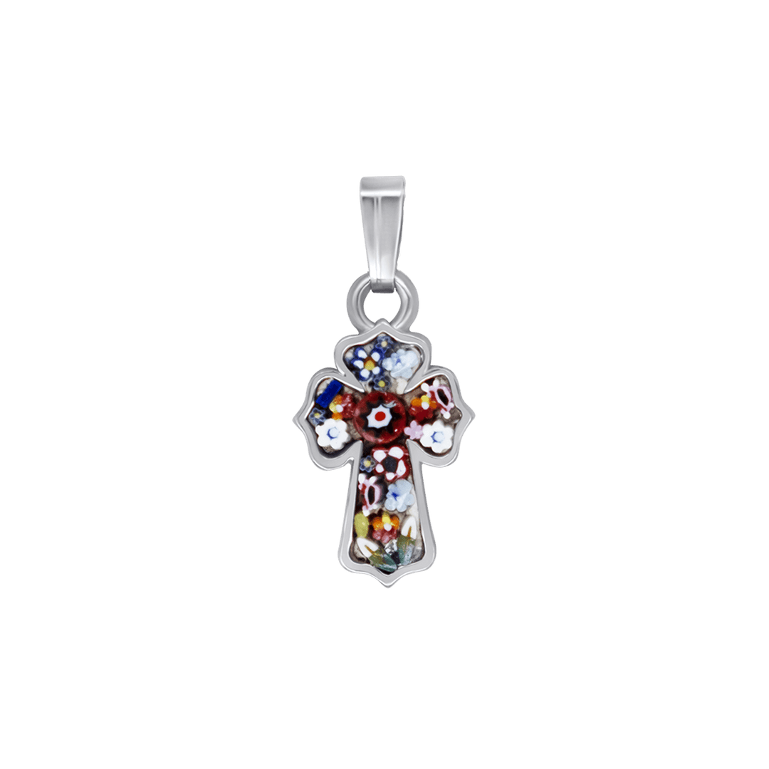 CROSS PENDANT - MICROMOSAIC JEWELRY - METAL