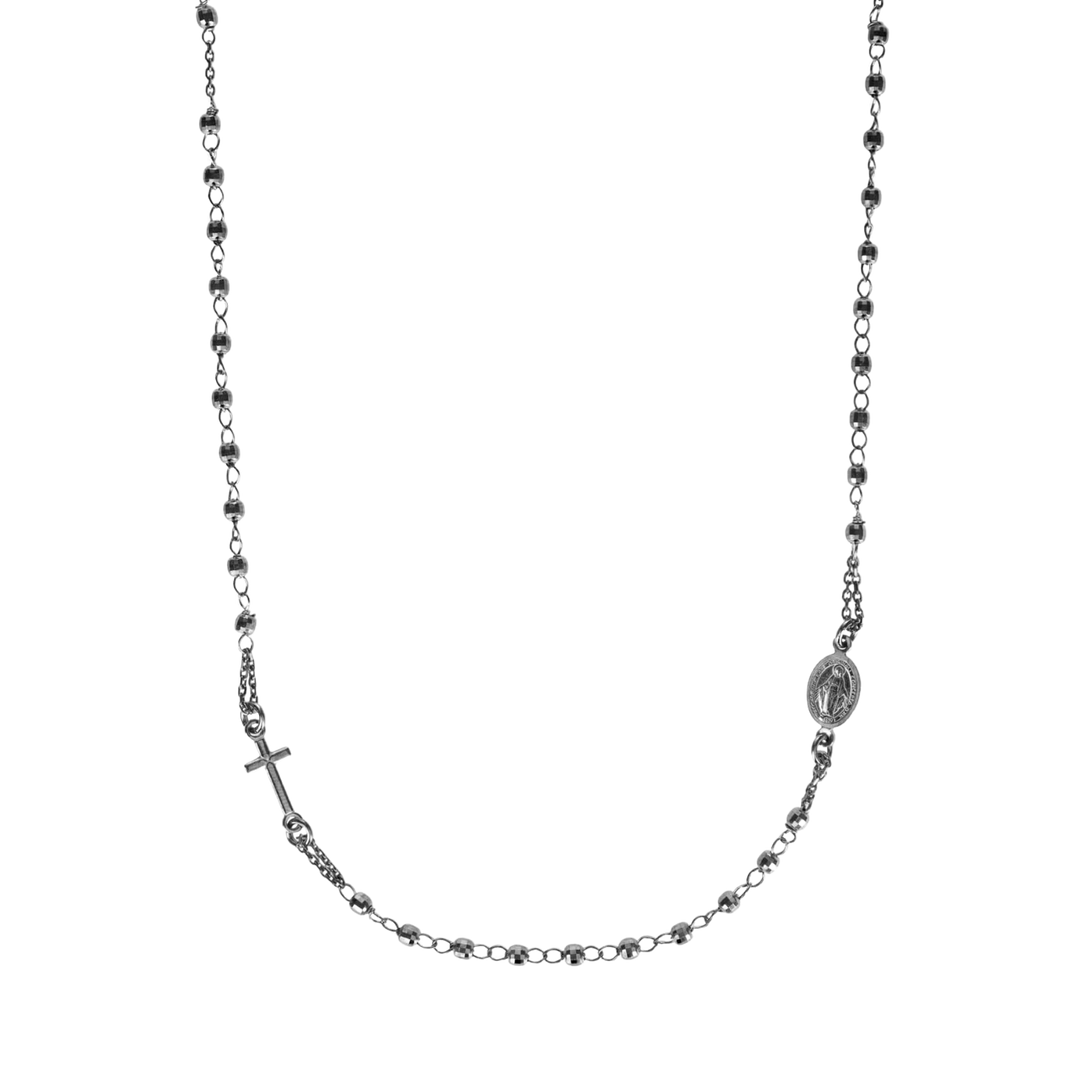 MIRACULOUS IN CROSS - NECKLACE - BLACK SILVER