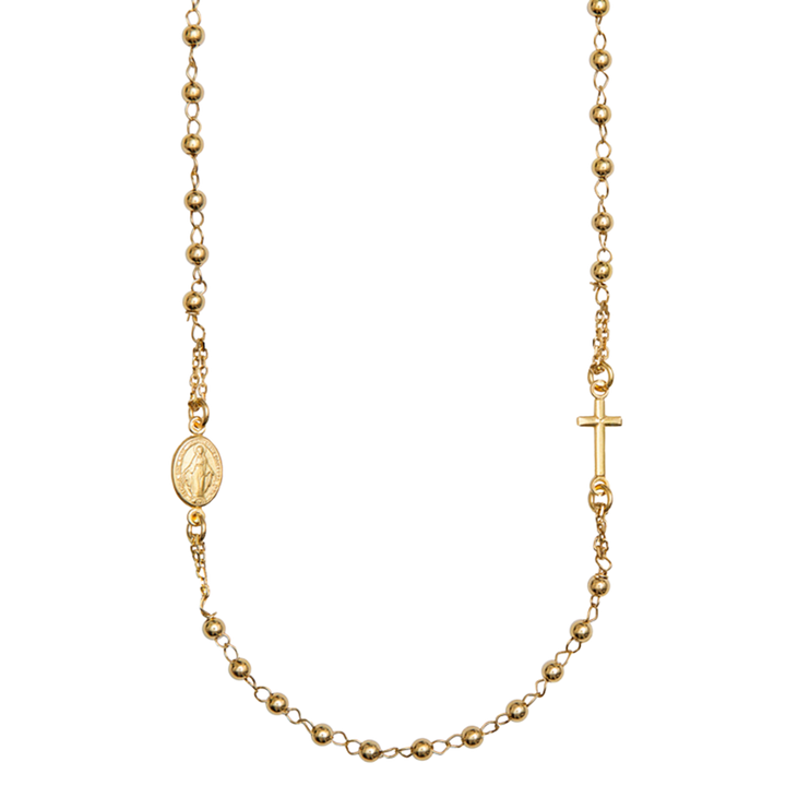 MIRACULOUS CROSS - NECKLACE - VERMEIL SILVER