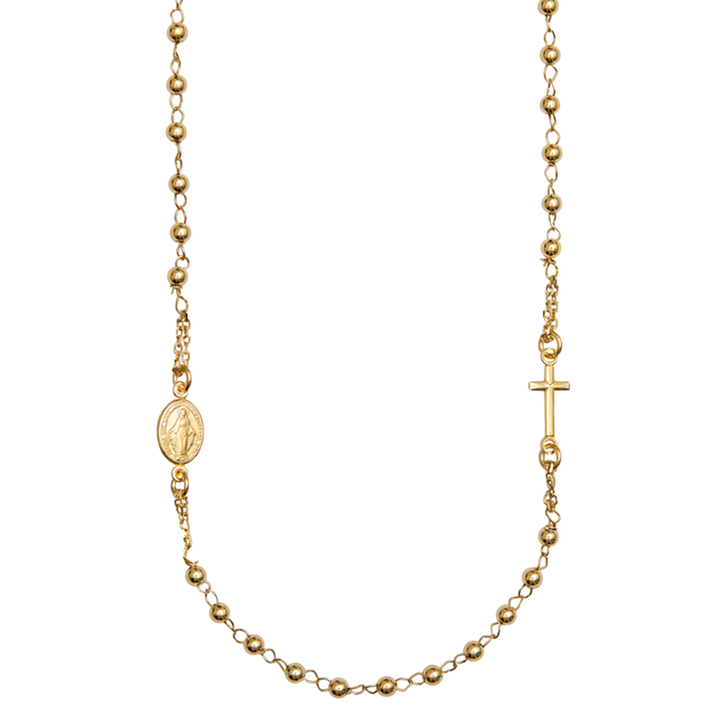 MIRACULOUS AND CROSS - NECKLACE - GOLD
