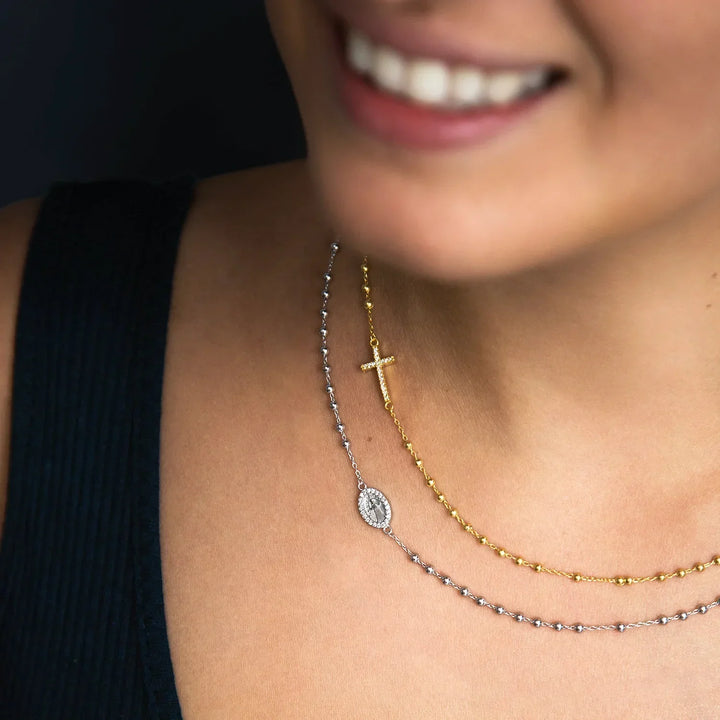 MIRACULOUS CROSS - NECKLACE - SILVER