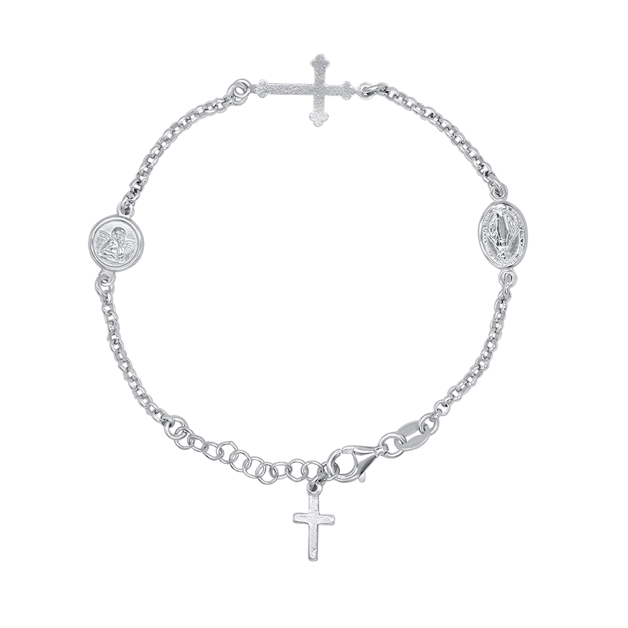 MIRACULOUS MEDAL IN ANGEL - BRACELET - SILVER