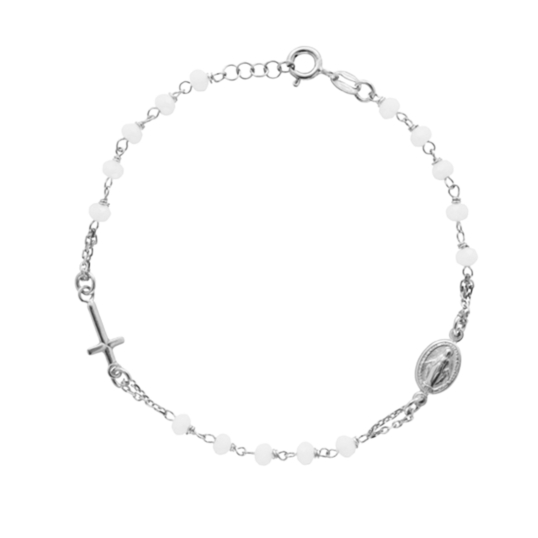 MIRACULOUS MEDAL IN CROSS - BRACELET - SILVER