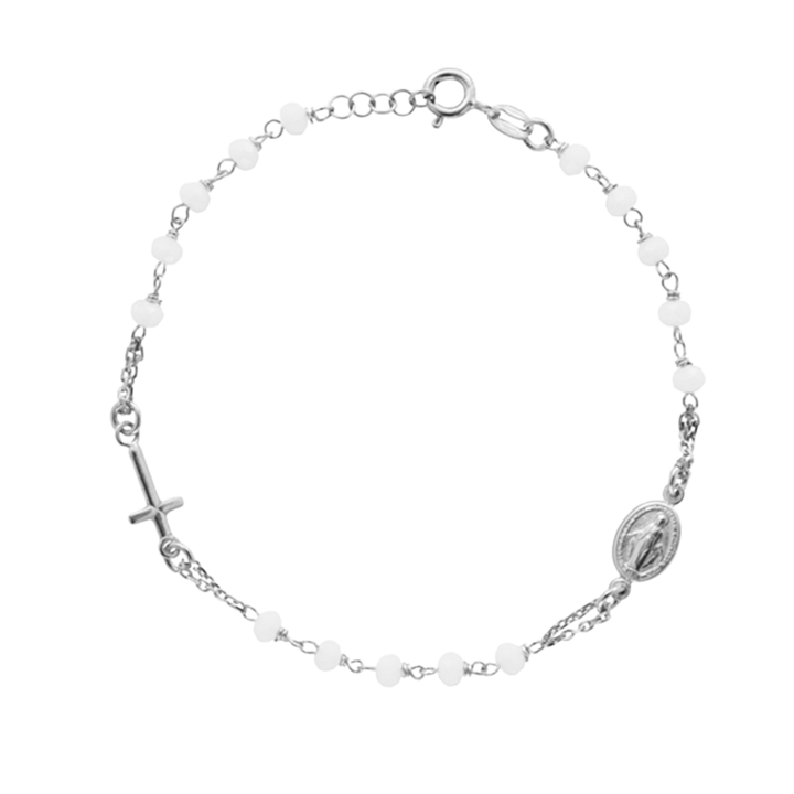 MIRACULOUS MEDAL IN CROSS - BRACELET - SILVER