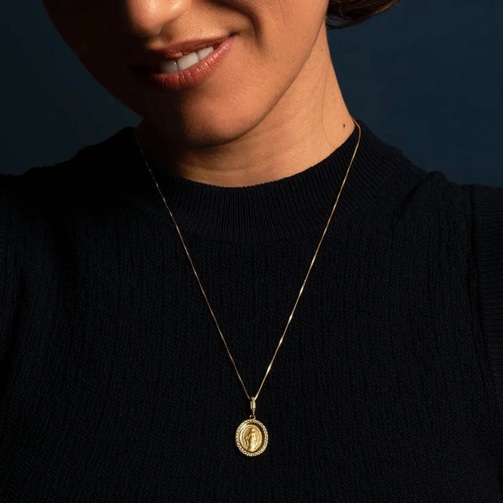 MIRACULOUS MEDAL - ZIRCONIA IN GOLD