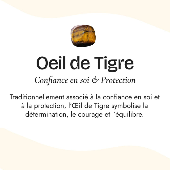 "Protection" Rosary Necklace in Tiger's Eye