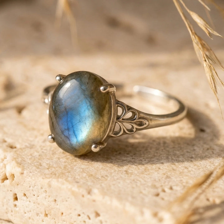 "Amara" Ring in Labradorite