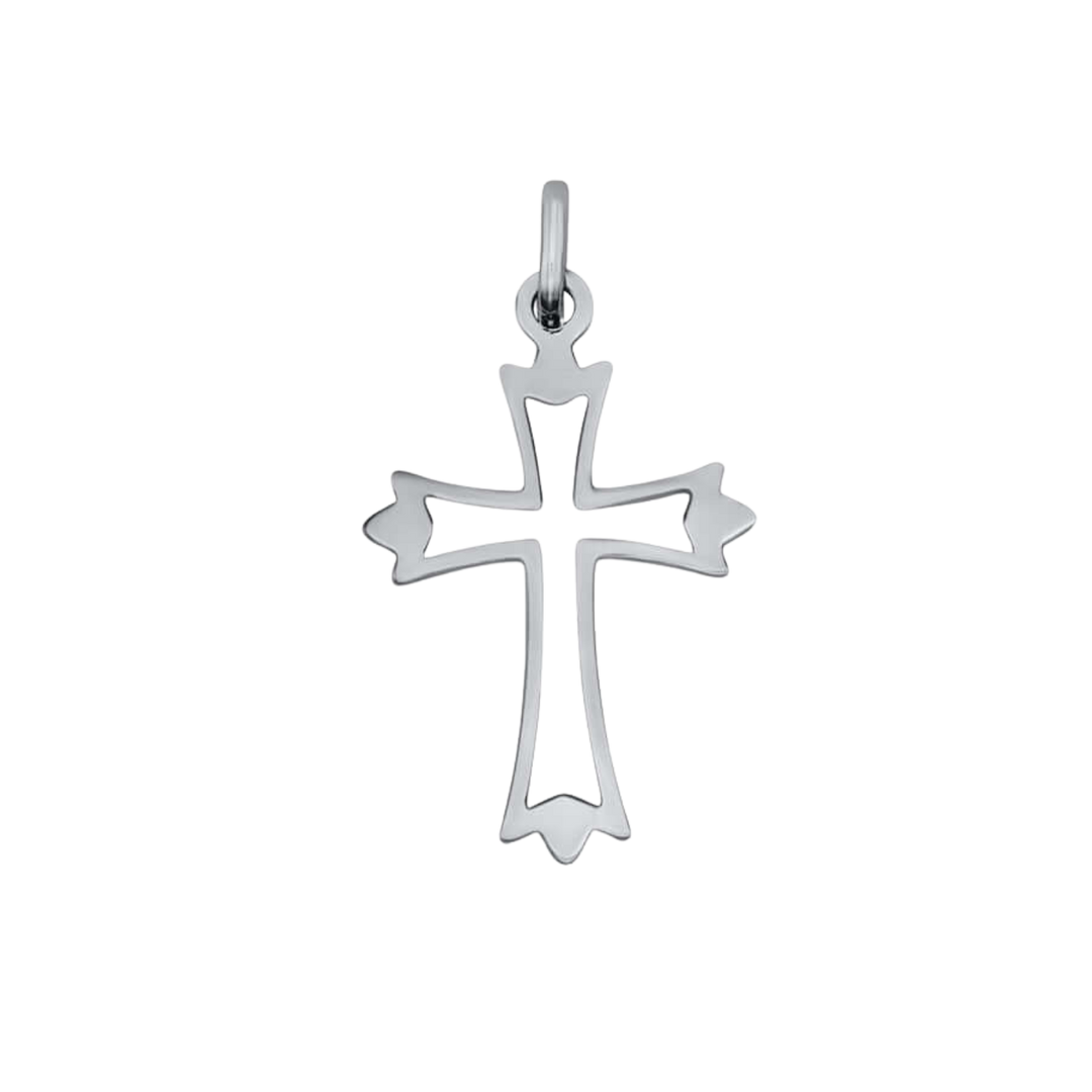 OPEN-WORK CROSS PENDANT - SILVER