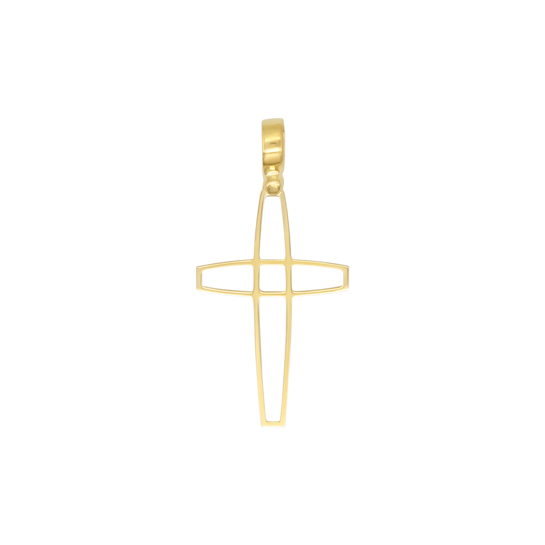 OPEN CROSS PENDANT - GOLDEN SILVER