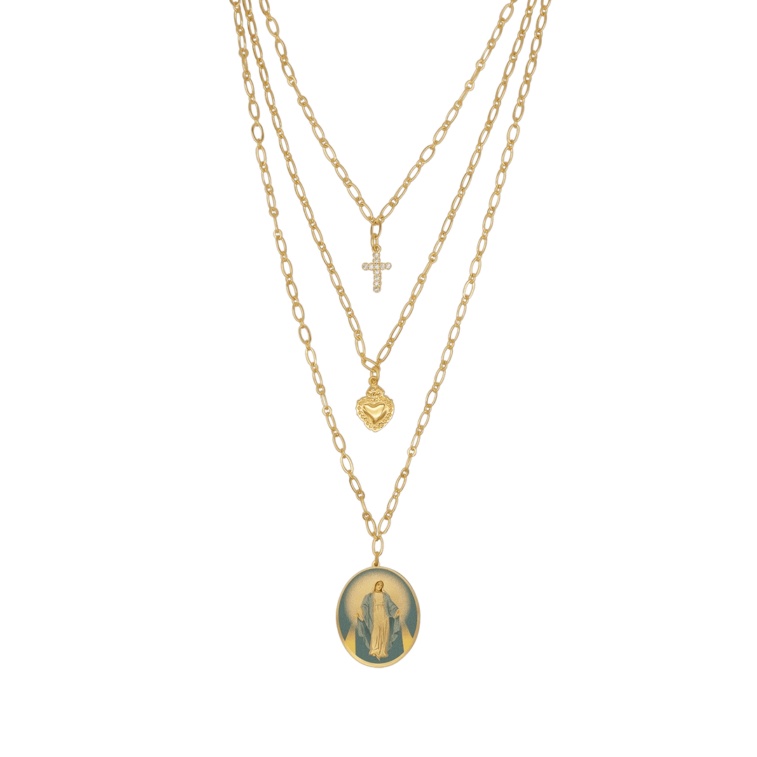 MIRACULOUS MEDAL - LAYERED NECKLACE