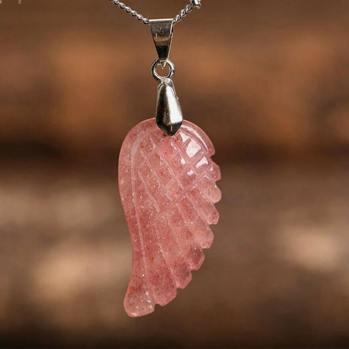 "Angel Wing" Pendant in Natural Stone