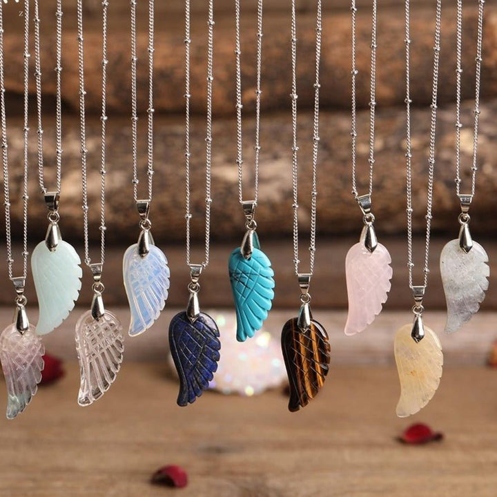 "Angel Wing" Pendant in Natural Stone