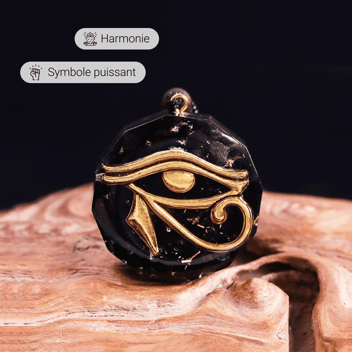 Orgonite Pendant Eye of Horus in Stone Chips