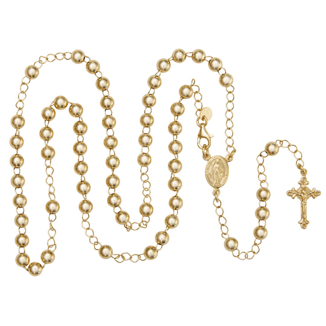 ROSARY NECKLACE - VERMEIL SILVER