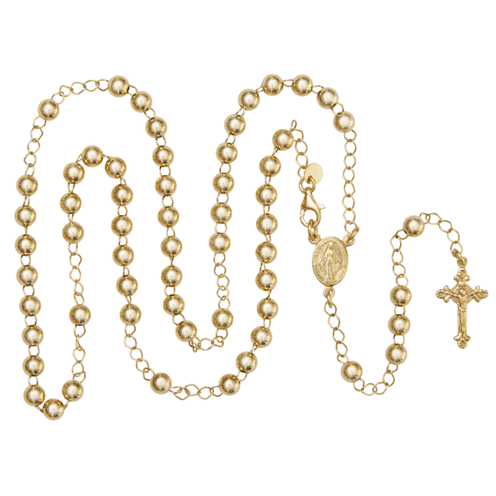 ROSARY NECKLACE - VERMEIL SILVER