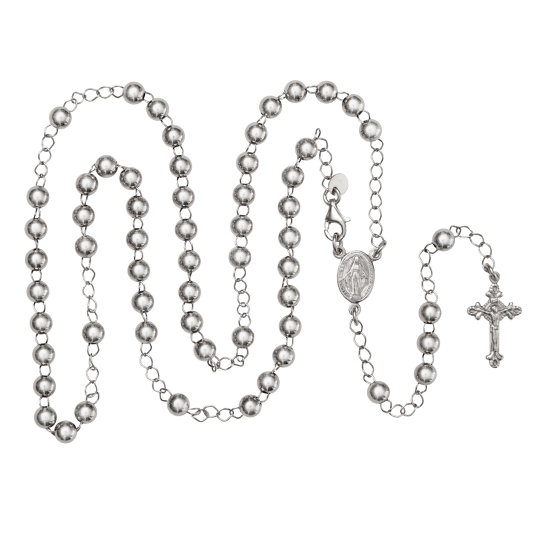 ROSARY NECKLACE - SILVER