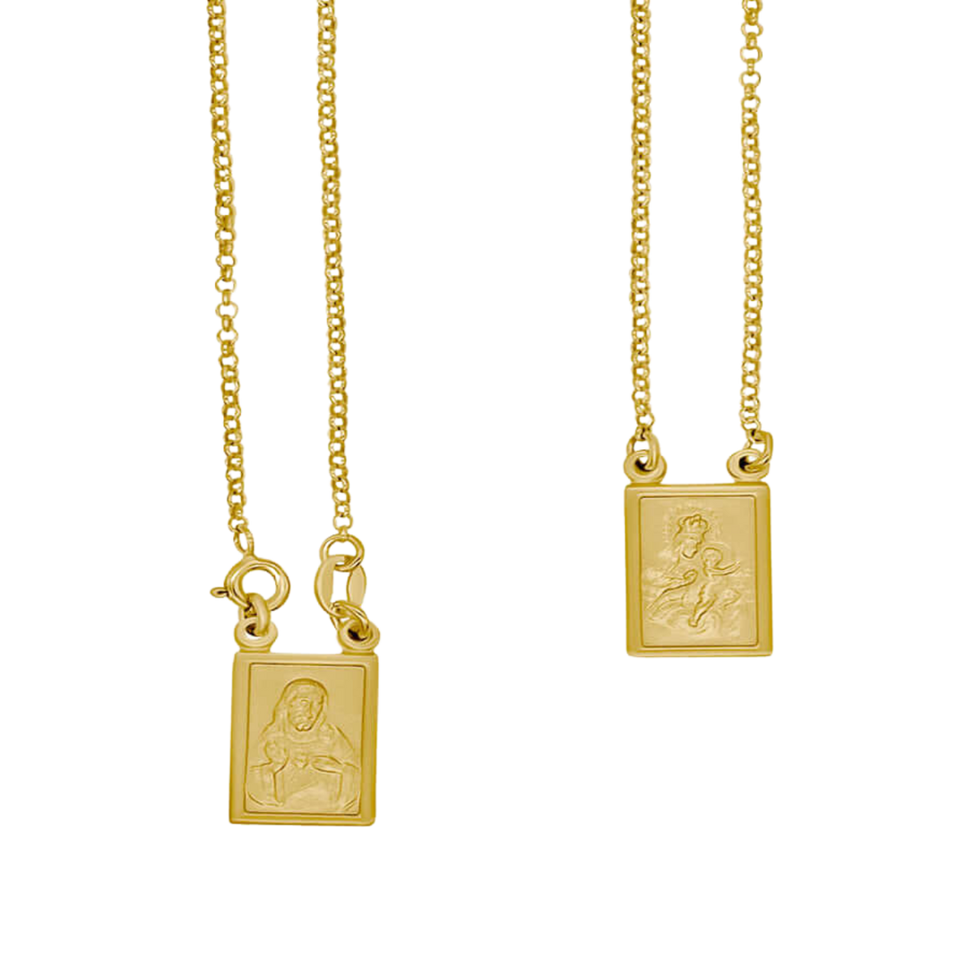 SCAPULAR NECKLACE - GOLDEN SILVER