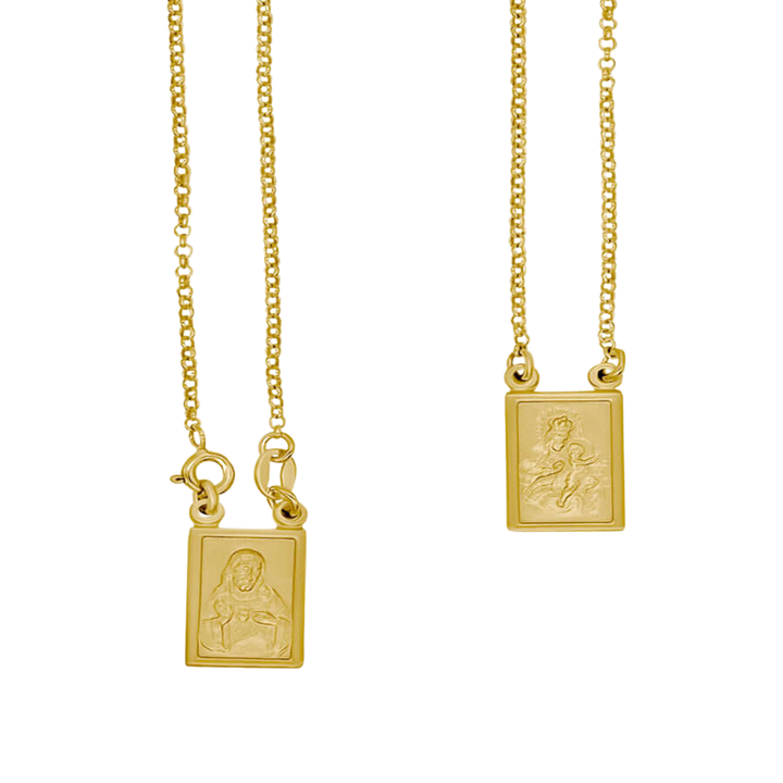 SCAPULAR NECKLACE - GOLDEN SILVER