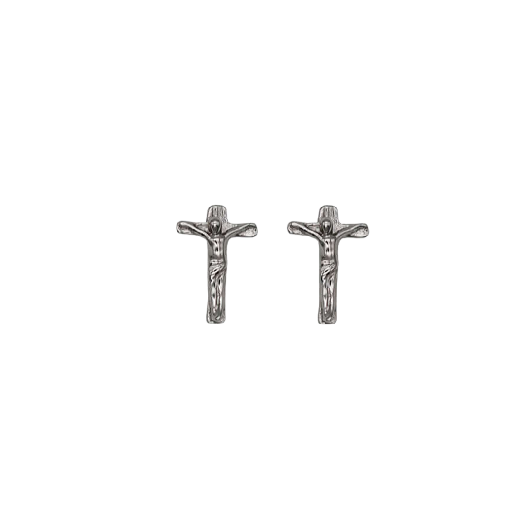 CRUCIFIX - EARRINGS - SILVER