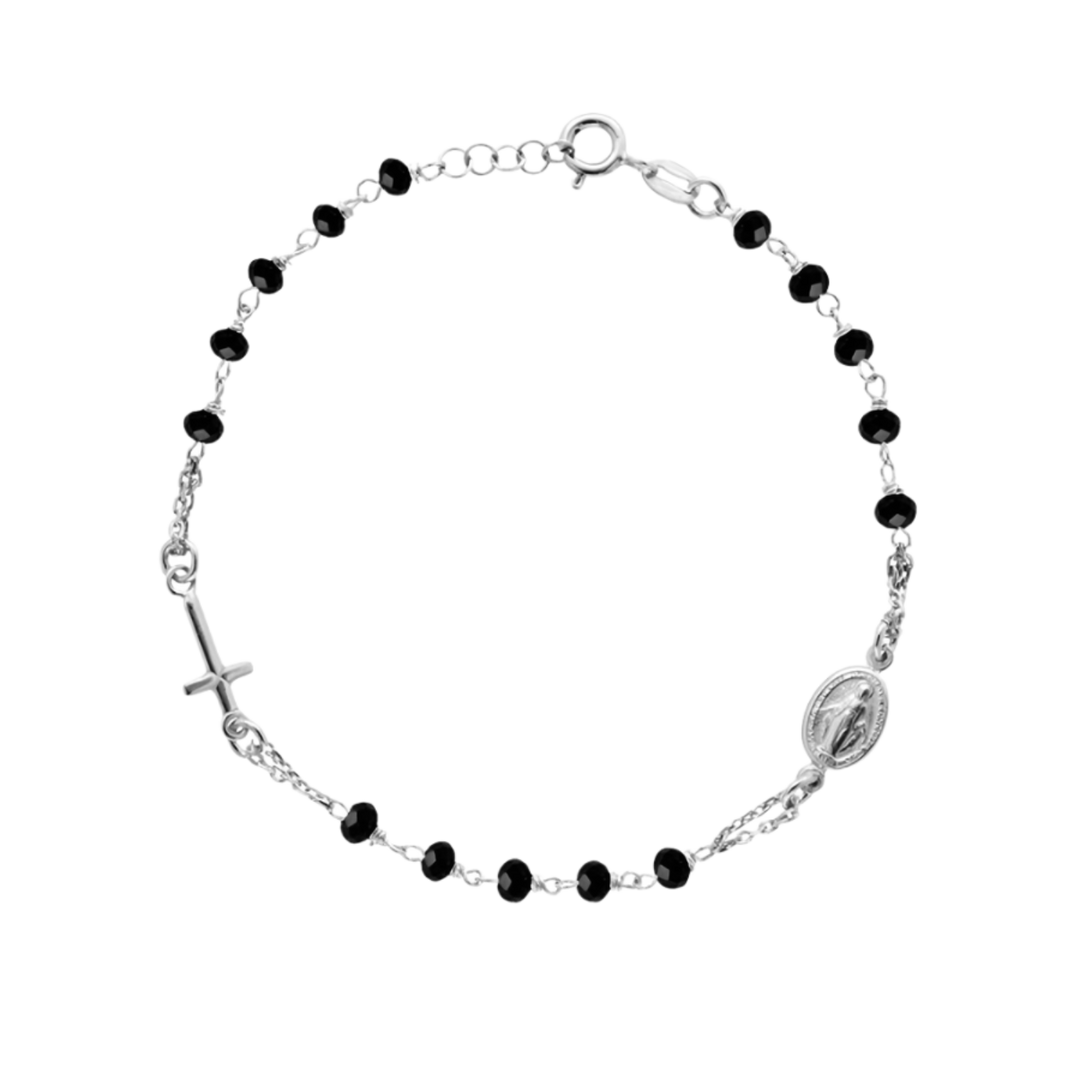 MIRACULOUS MEDAL IN CROSS - BRACELET - SILVER