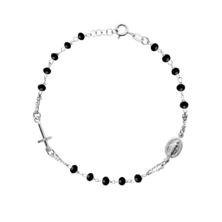 MIRACULOUS MEDAL IN CROSS - BRACELET - SILVER